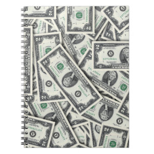 Caderno Espiral Nota de Dois Dólares