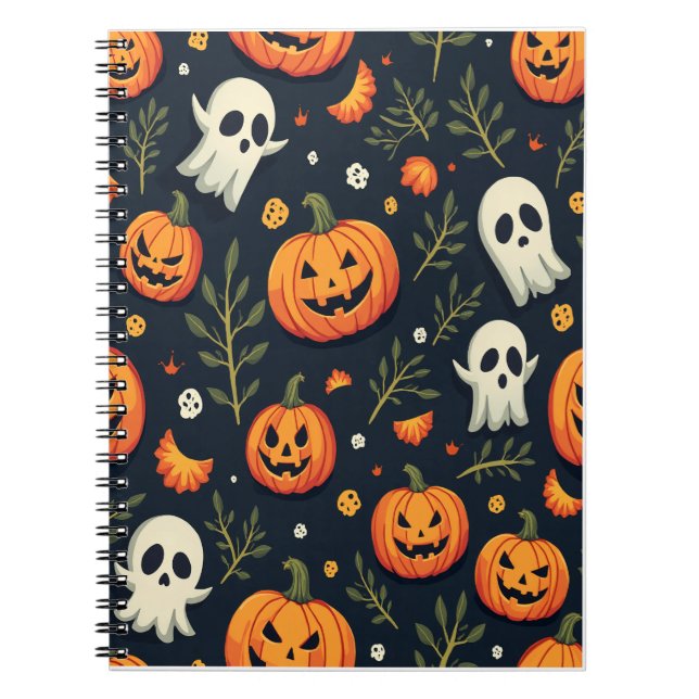 Caderno Espiral Nota de Halloween (Frente)