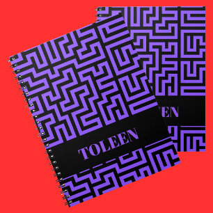 Caderno Espiral Nota de Padrão Colorido Personalizado