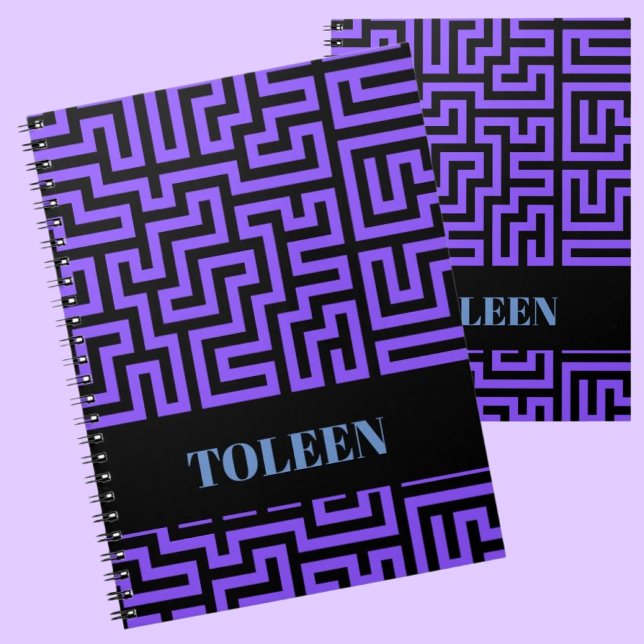 Caderno Espiral Nota de Padrão Colorido Personalizado (Criador carregado)