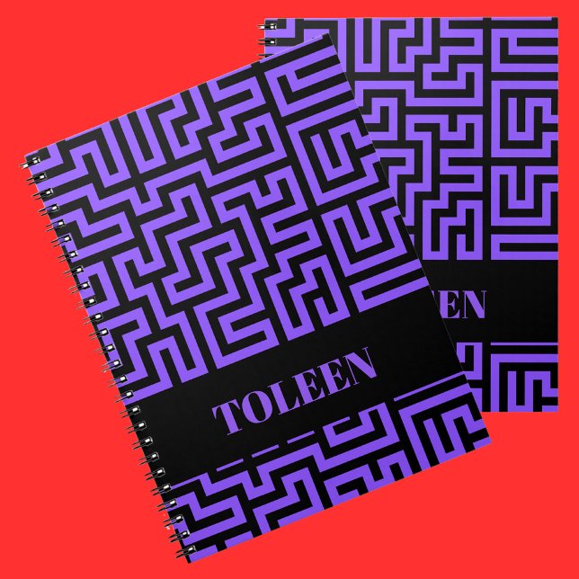 Caderno Espiral Nota de Padrão Colorido Personalizado (Criador carregado)