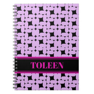 Caderno Espiral Nota de Padrão Colorido Personalizado