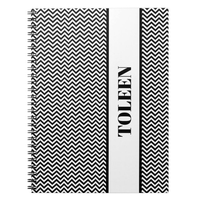 Caderno Espiral Nota de Padrão Colorido Personalizado (Frente)