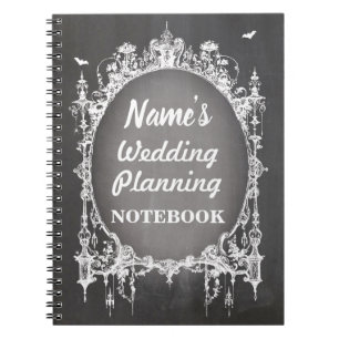 Caderno Espiral Nota gótico do planeamento do casamento do cadern