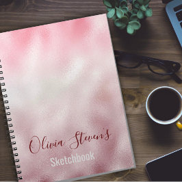 Caderno Espiral Nota holográfica holográfica com rosa de microfone