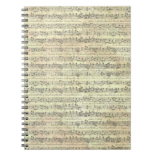 Caderno Espiral nota musical Notebook sobre tema musical
