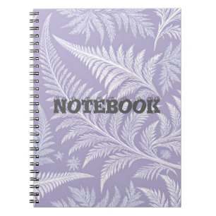Caderno Espiral Nota Premium sobre Lavandas de penas congeladas