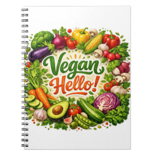 Caderno Espiral Notas Adhesivas Veganas de Boas-Vindas
