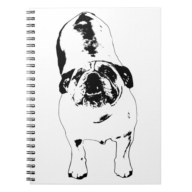 Caderno Espiral Notas com um Bulldog (Frente)