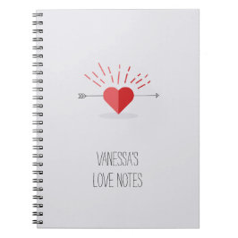 Caderno Espiral Notas customizáveis do amor