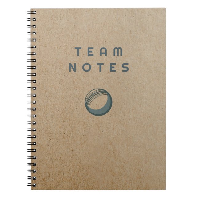 Caderno Espiral Notas da Equipe - para Treinadores, Jogadores e Fã (Frente)