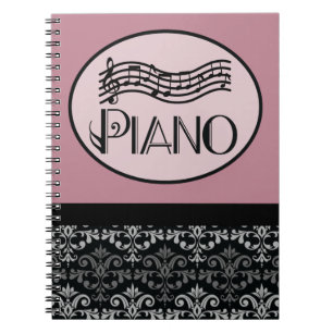 Caderno Espiral Notas da prática da lição de piano