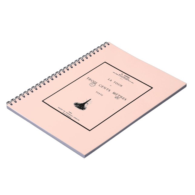 Caderno Espiral Notas da Torre Eiffel Eiffelturm Eiffel (Left Side)