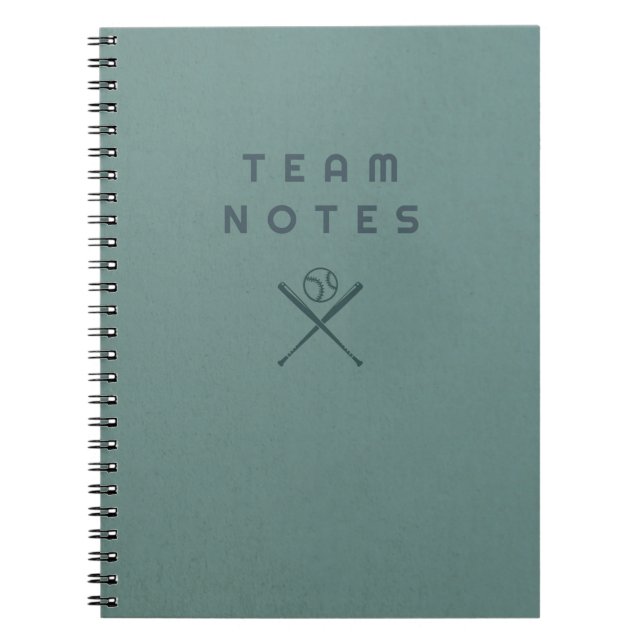 Caderno Espiral Notas de Beisebol - para Treinadores, Jogadores e  (Frente)