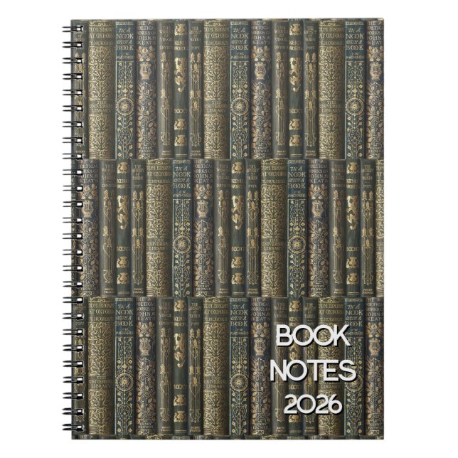 Caderno Espiral Notas de Bibliófilo 2026 (Frente)