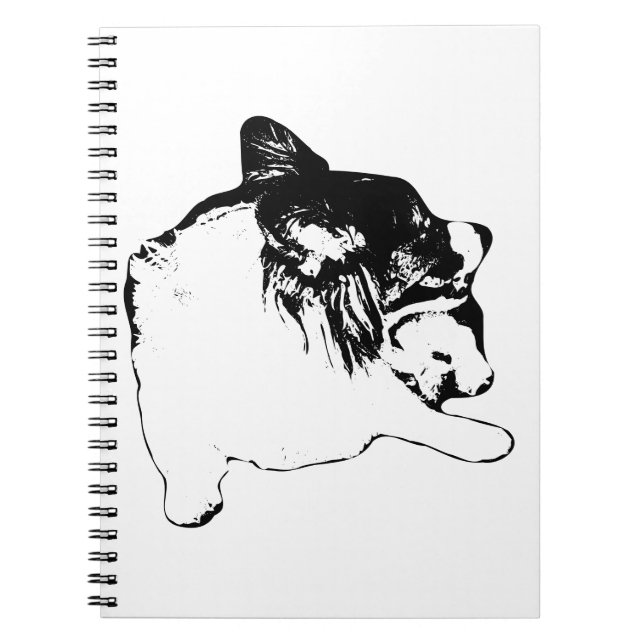 Caderno Espiral Notas de Corgi em Linhas Limpas (Frente)