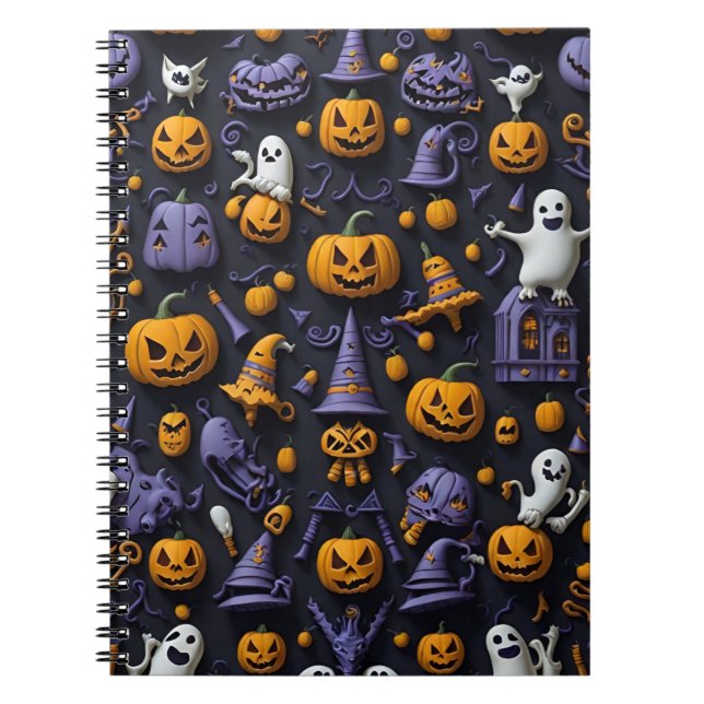 Caderno Espiral Notas de Halloween (Frente)