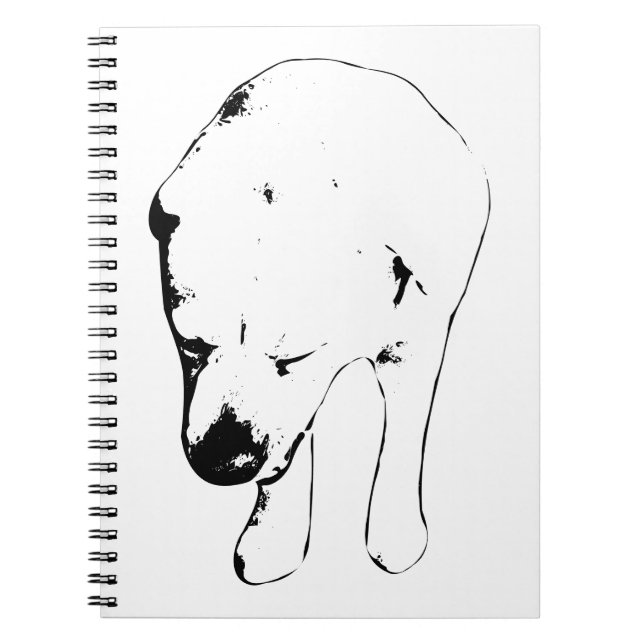 Caderno Espiral Notas de inverno com Labrador Muse (Frente)