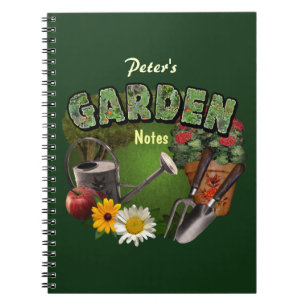 Caderno Espiral Notas de Jardim (personalizáveis)