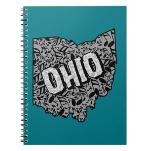 Caderno Espiral Notas de Música de Ohio
