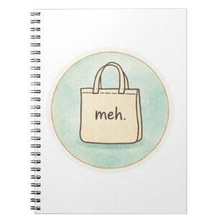 Caderno Espiral Notas de Saco de Compras Meh 