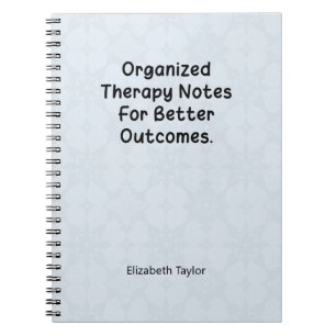 Caderno Espiral Notas de Terapia Organizadas para Melhores Resulta