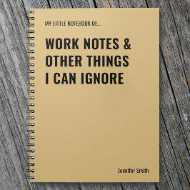 Caderno Espiral Notas de Trabalho e Outras Coisas Engraçadas