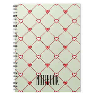 Caderno Espiral Notas do Dia de os namorados Heartline Premium
