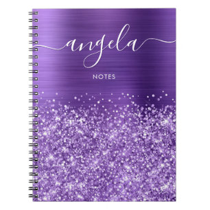 Caderno Espiral Notas do Glam Roxo Ametist