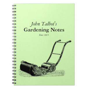 Caderno Espiral Notas do Jardim Lawnmower