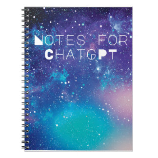 Caderno Espiral Notas engraçadas para o notebook ChatGPT