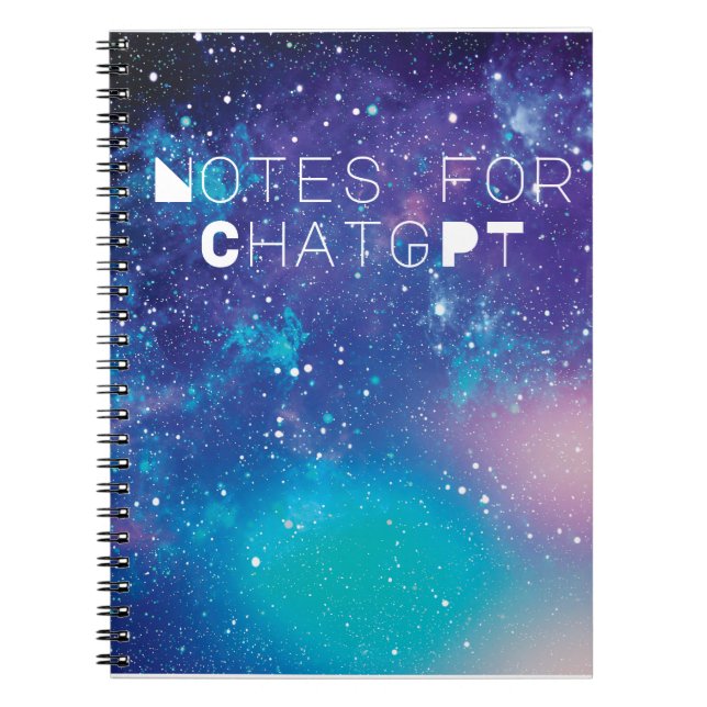 Caderno Espiral Notas engraçadas para o notebook ChatGPT (Frente)