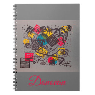 Caderno Espiral notas musicais abstrato