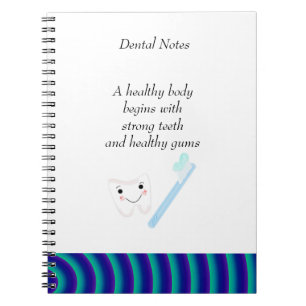 Caderno Espiral Notas Odontológicas Limpe os Dentes