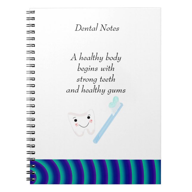 Caderno Espiral Notas Odontológicas Limpe os Dentes (Frente)