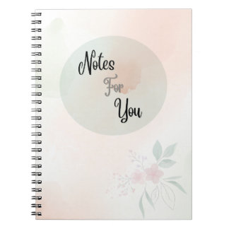 Caderno Espiral "Notas Para Você" Amarelo Pastel