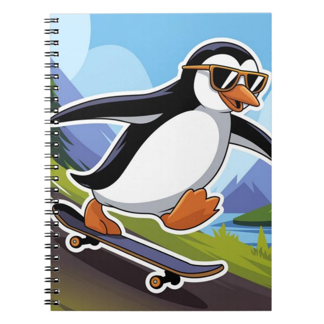 CADERNO ESPIRAL NOTAS PENGUINS (Frente)