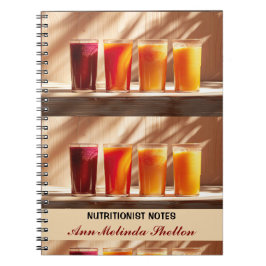 Caderno Espiral Notas Personalizadas de Nutricionista de Foto de S