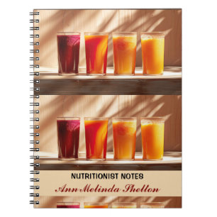 Caderno Espiral Notas Personalizadas de Nutricionista de Foto de S