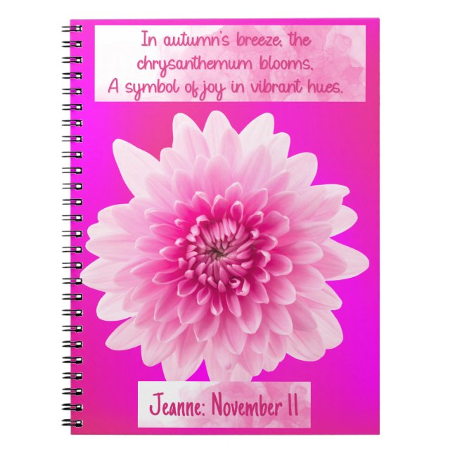 Caderno Espiral Noteboo Espiral Chrysanthemum Birch (Frente)