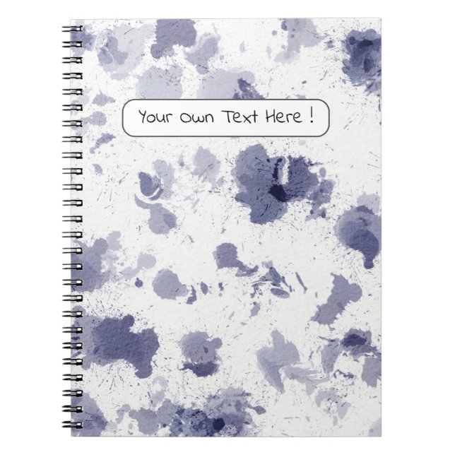 Caderno Espiral Notebook (16,5 x 22,2 cm) - Padrão azul (Frente)