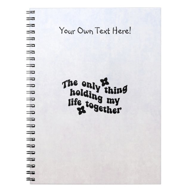 Caderno Espiral Notebook (16,5 x 22,2cm) - The Only Thing (Frente)