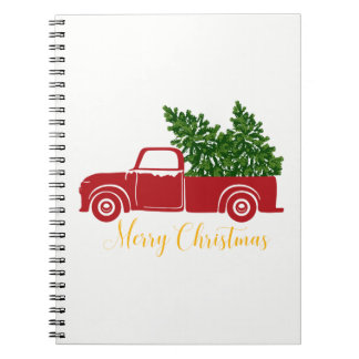 Caderno Espiral Notebook 80 branco de árvore de Natal