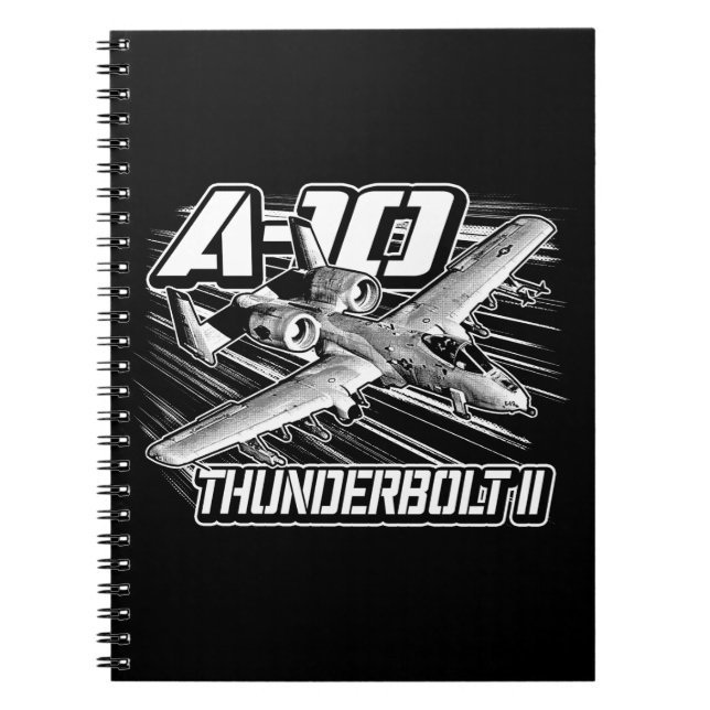 Caderno Espiral Notebook A-10 Thunderbolt II Foto espiral (Frente)