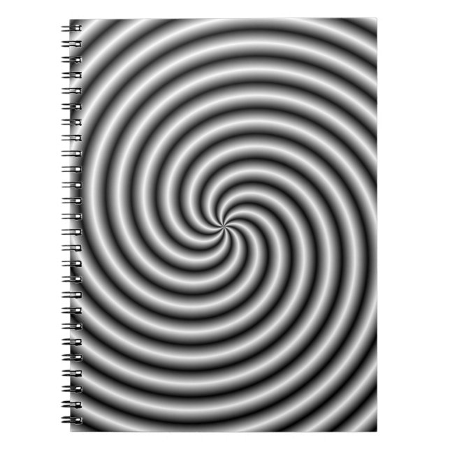 Caderno Espiral Notebook A espiral em preto e branco (Frente)