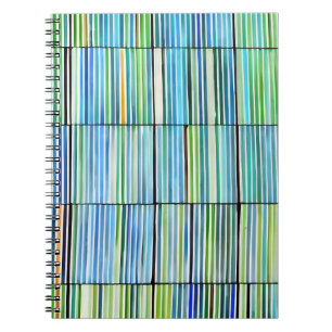 Caderno Espiral Notebook Abstrato com distribuição colorida