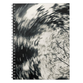 Caderno Espiral Notebook abstrato em preto-e-branco