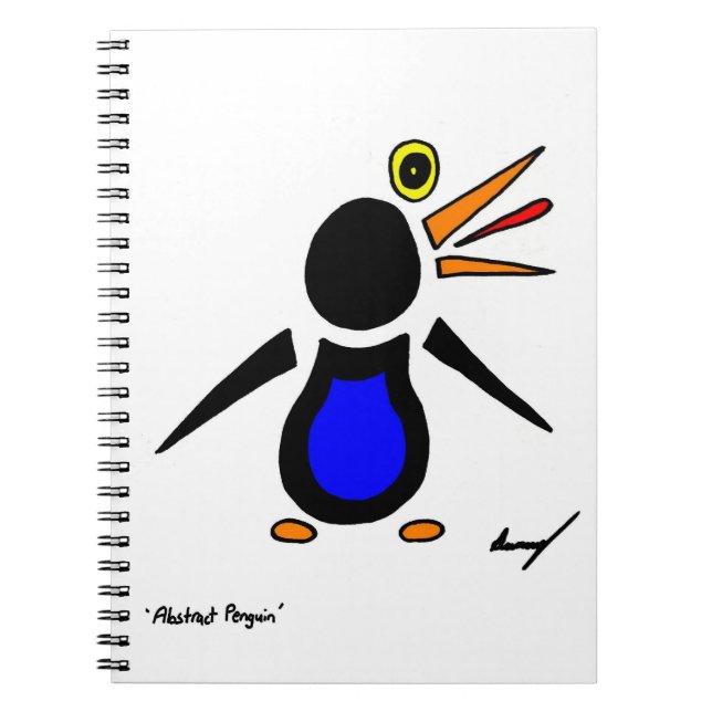 Caderno Espiral Notebook Abstrato Penguin (Frente)