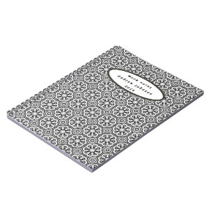 Caderno Espiral Notebook Abstrato preto e branco