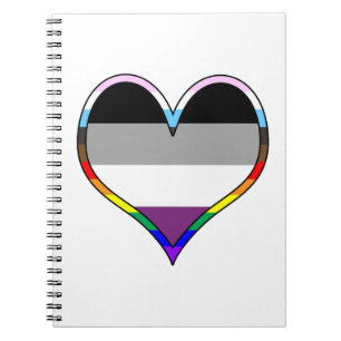 Caderno Espiral Notebook Ace Pride Heart